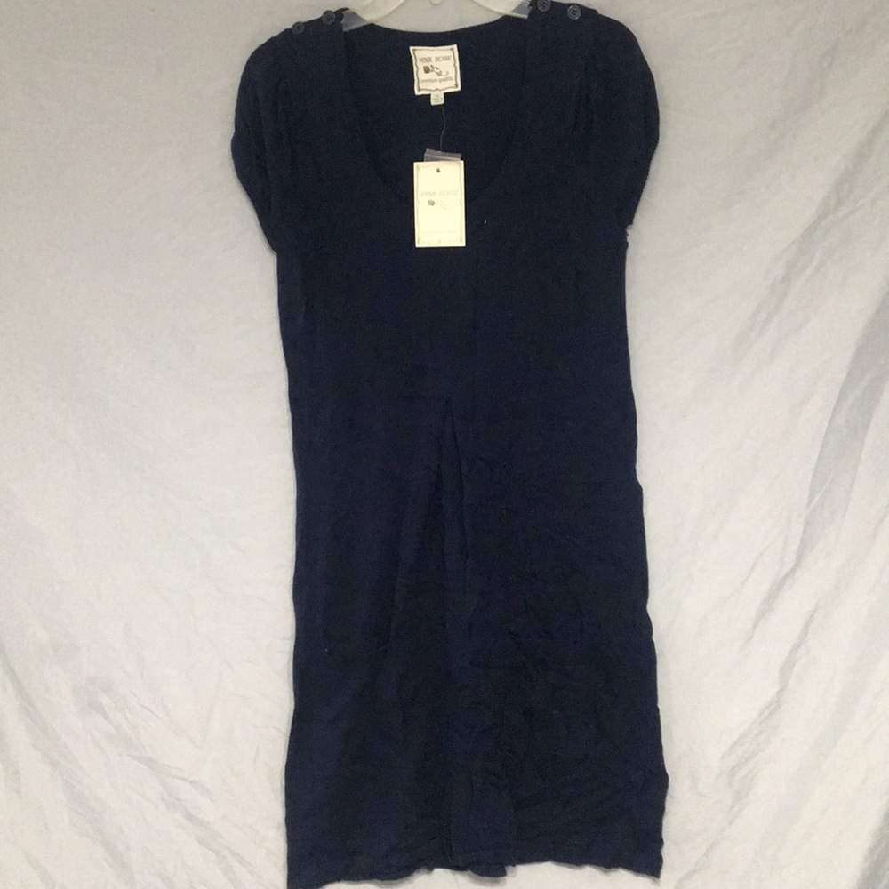 NWT Pink Rose Navy Blue Sweater Dress XL - Picture 2 of 6